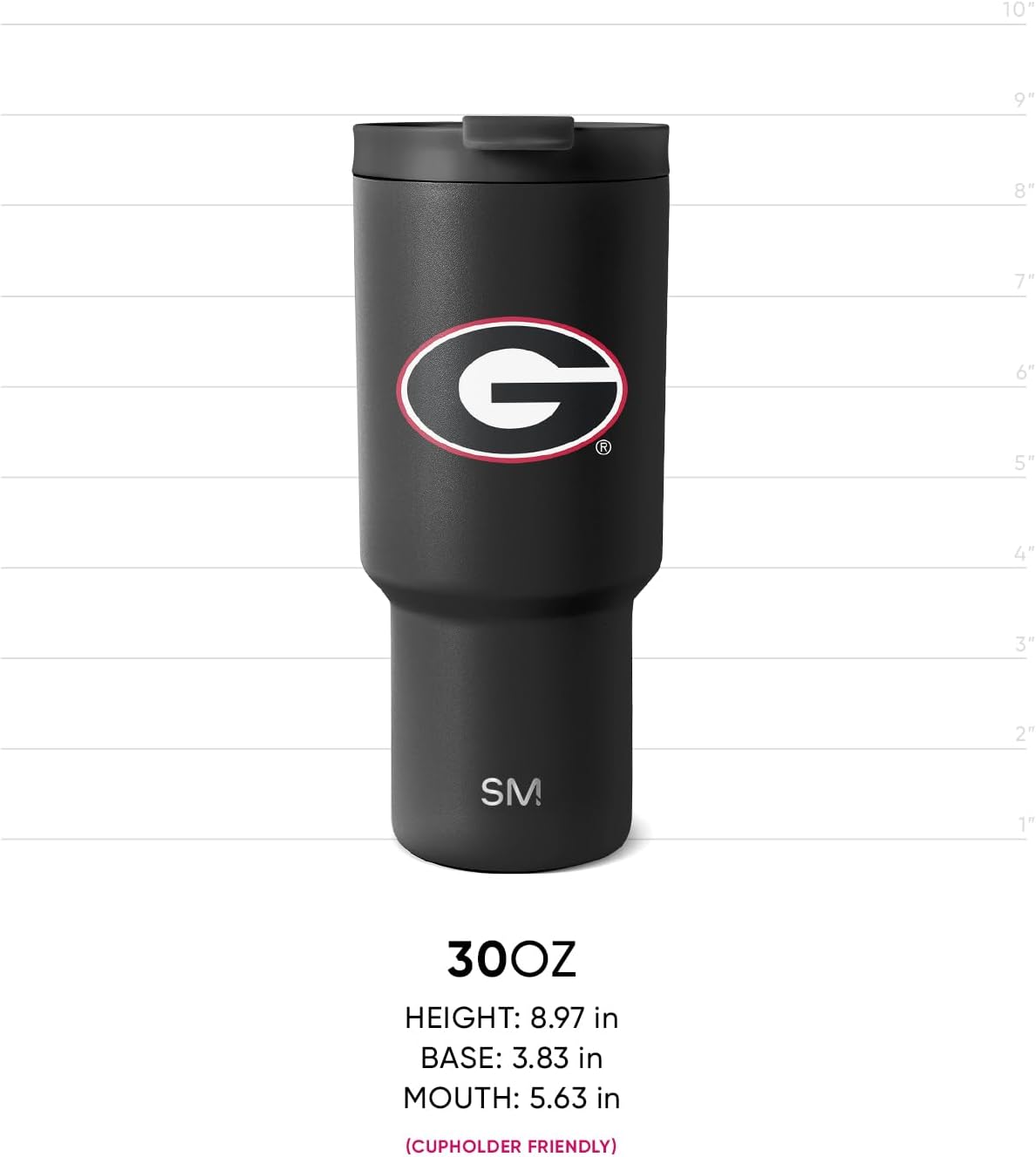 Detalle de Simple Modern 30oz Tumbler with Flip Lid & Straws (Ole Miss Licensed) – Trek Collection