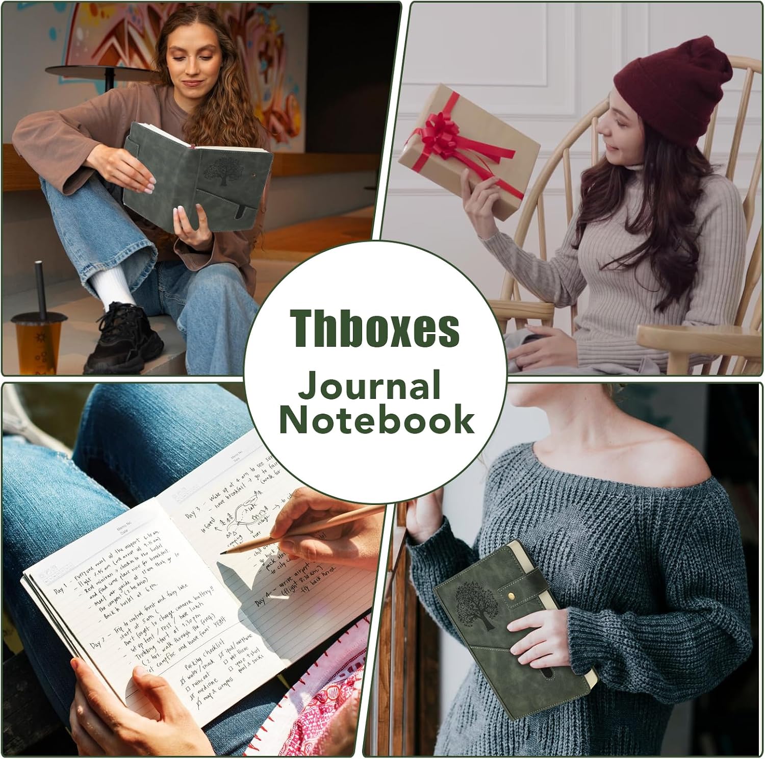 Thumbnail 5 de A5 leather journal with 360 pages