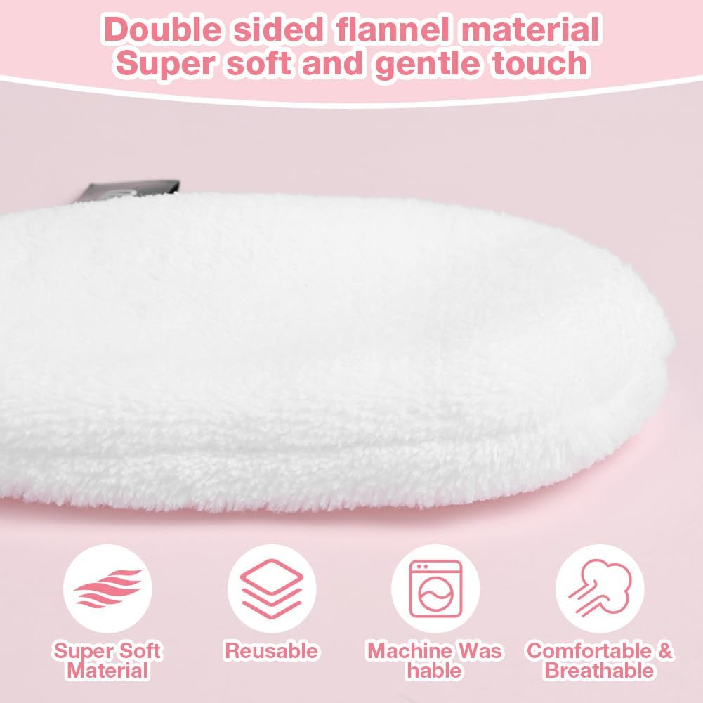 Detalle 2 de AOOWU 4990462 Reusable Makeup Remover Discs, Double-Sided Flannel, 8-Piece