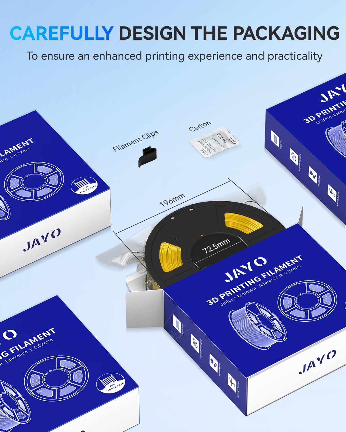 Thumbnail 6 de JAYO PLA+ Filament 1.75mm Black 1.1KG – Stronger PLA Plus for Everyday 3D Printing