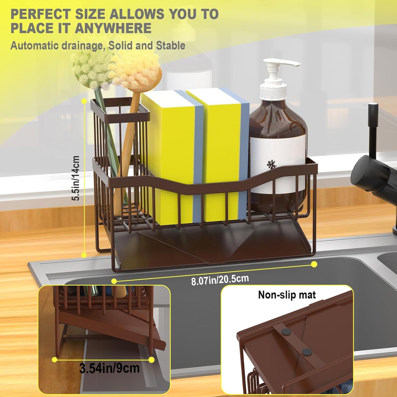 Thumbnail 4 de Fssvcd Maifan Sink Caddy Sponge Holder for Kitchen 🧽