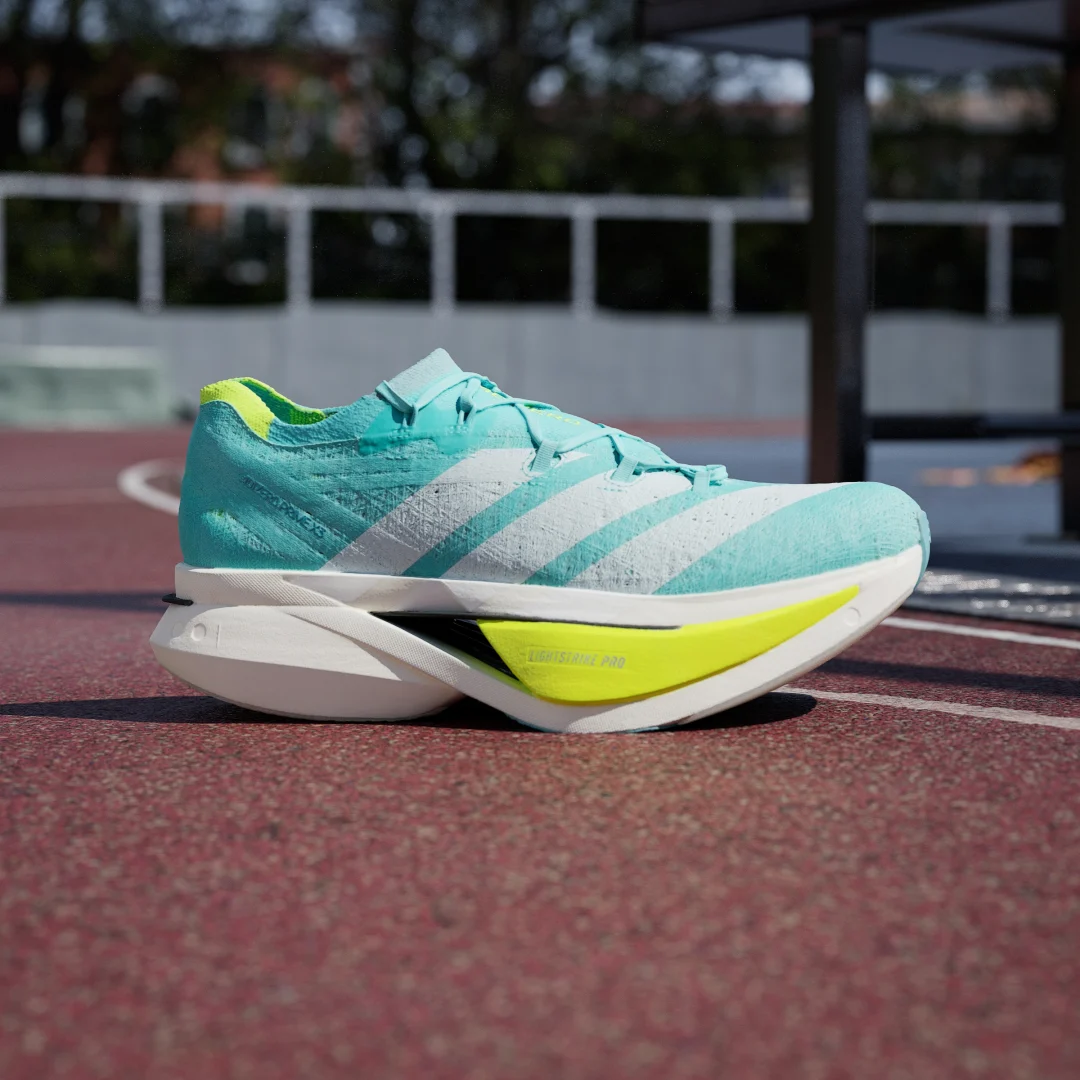 Detalle 2 de Adizero Prime X3 Strung de Adidas en turquesa: ficha para decidir su compra