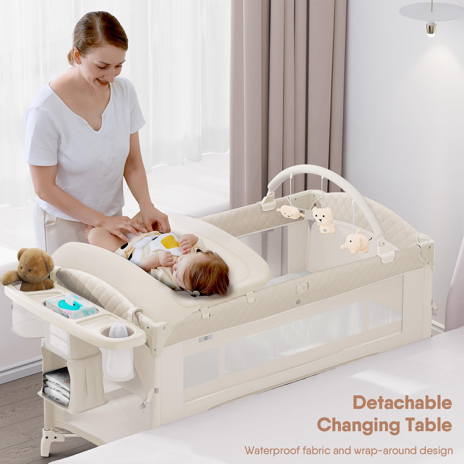 Thumbnail 2 de Obee Odee 4 in 1 Baby Bassinet, Pack and Play & Bedside Crib Sleeper
