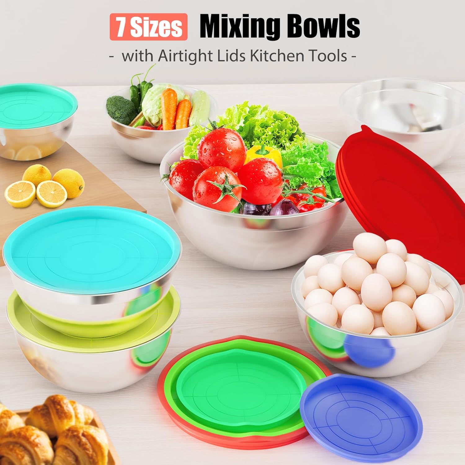 Thumbnail 6 de ENVTEK Mixing Bowls 7-Piece 4.5QT 🥣