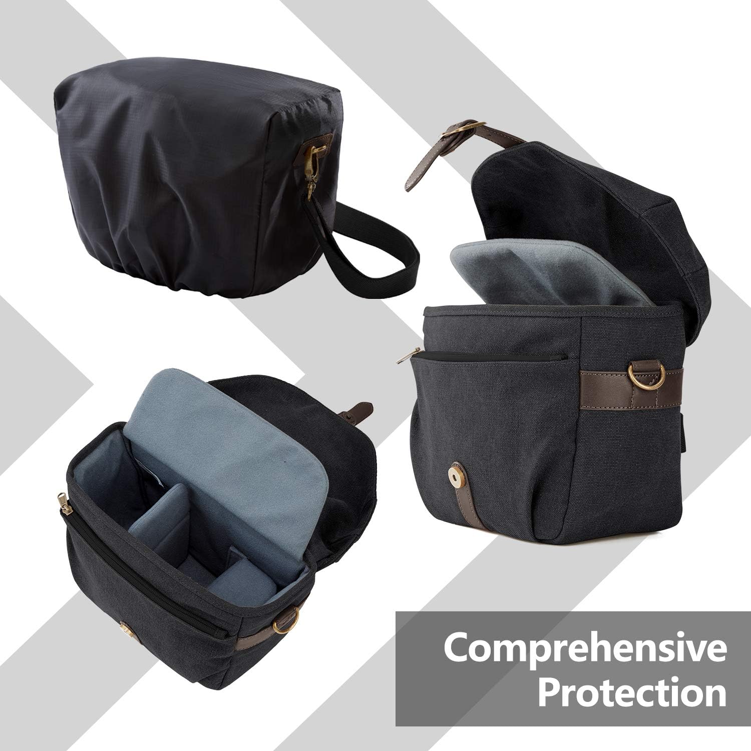 Thumbnail 3 de bagsmart Canvas Camera Bag: Compact, Protected, and Practical for Day Trips