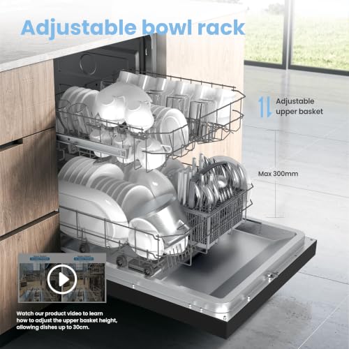Detalle de COMFEE' Freestanding Dishwasher 60cm, 13 Place Settings, Black