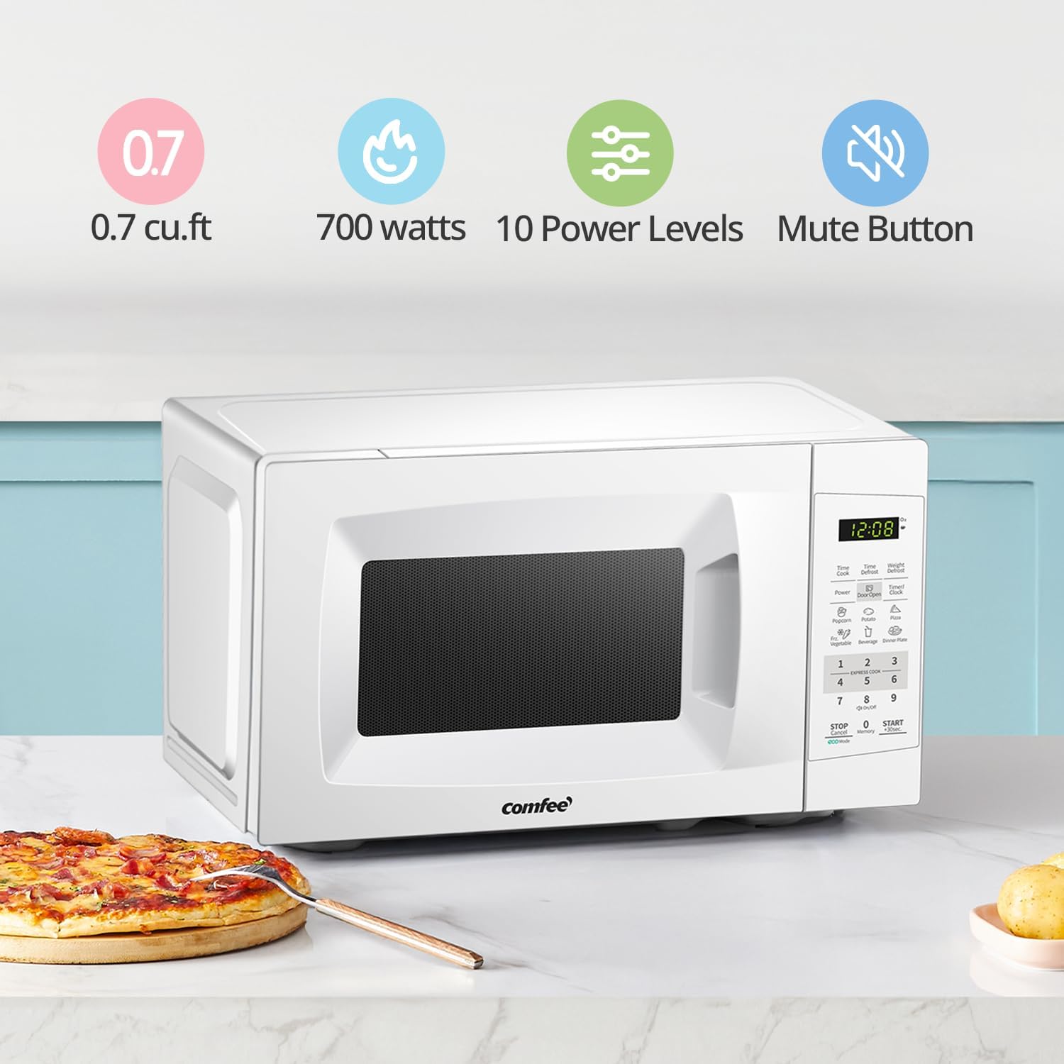 Thumbnail 1 de COMFEE' EM720CPL-PM 0.7 cu ft Microwave