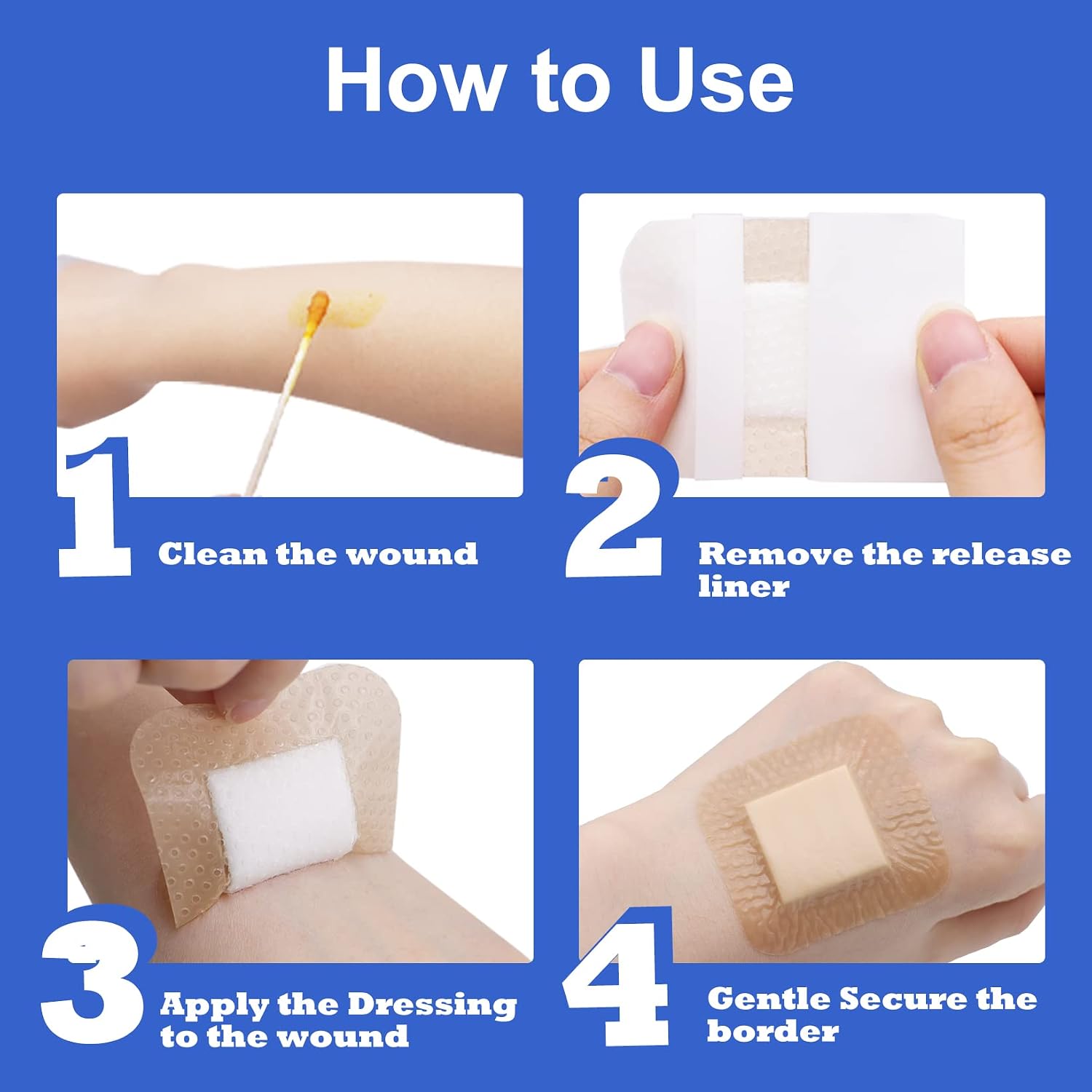 Thumbnail 5 de Niceful 2x2 Silicone Foam Dressing