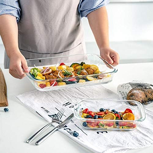 Detalle de 8-Piece Deep Glass Baking Dish Set with Lids