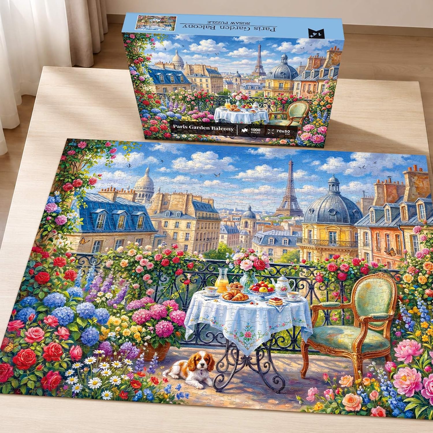 Detalle 1 de Paris Garden Balcony Jigsaw Puzzle, 1,000 Pieces
