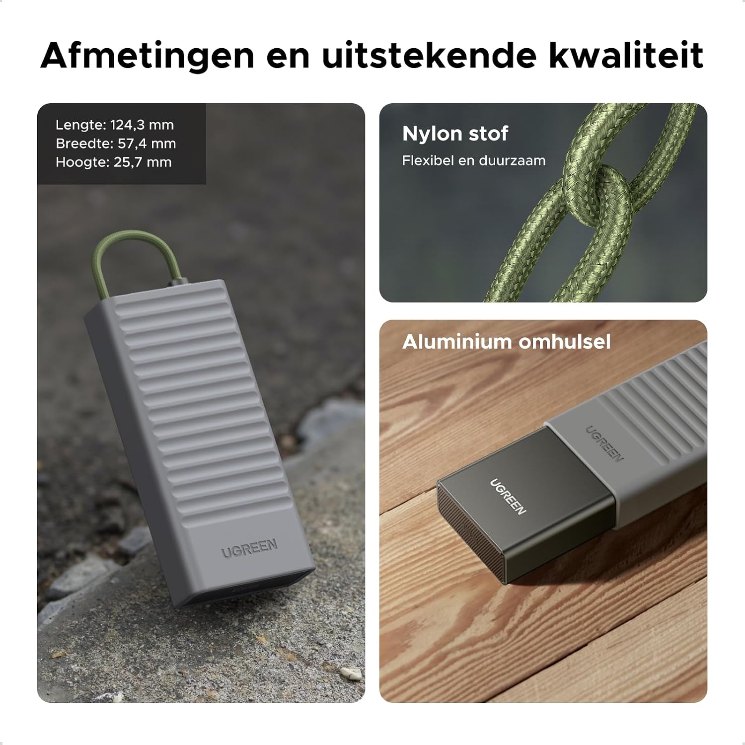 Thumbnail 6 de UGREEN USB-A- en USB-C-kaartlezer met opbergbox voor SD- en microSD-kaarten