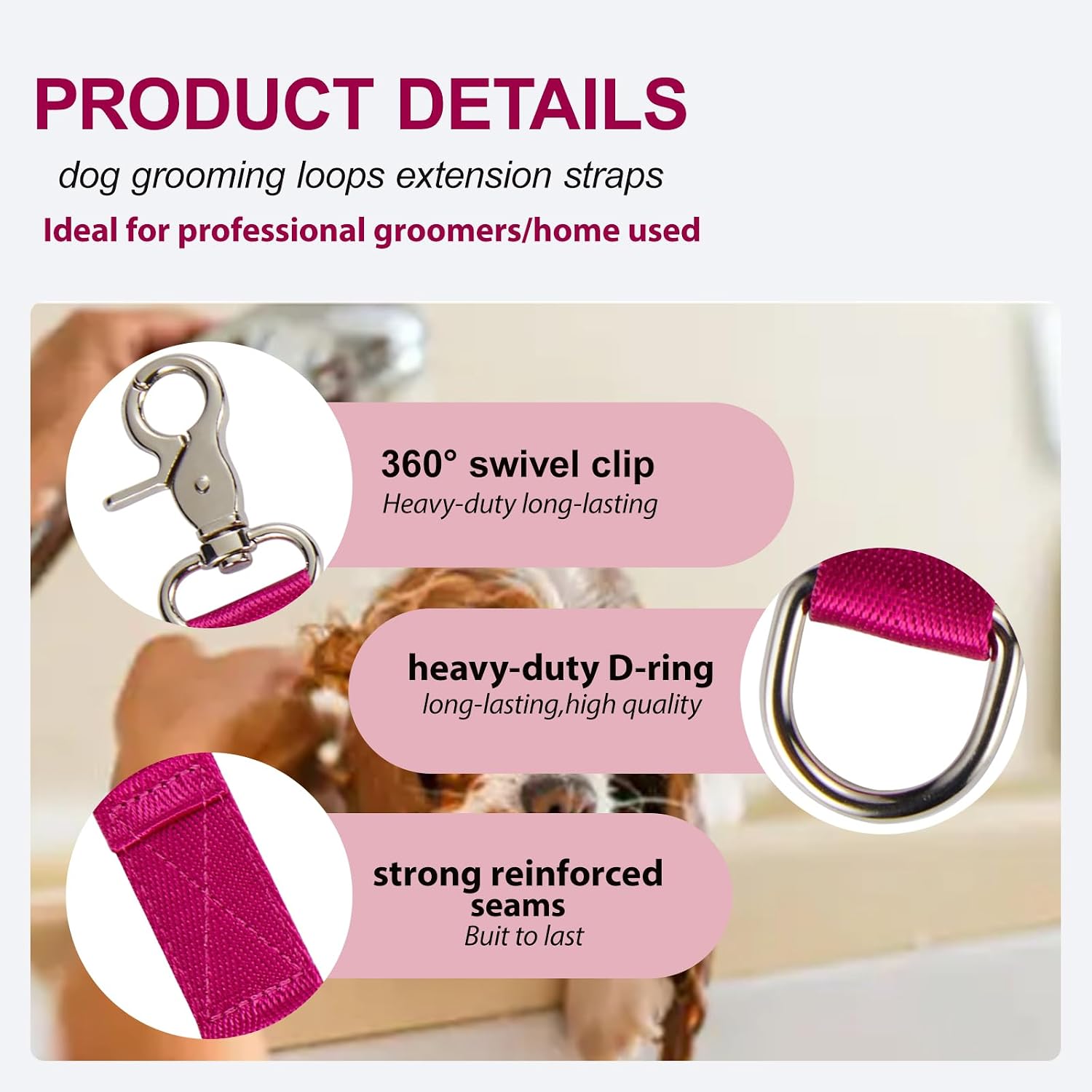 Thumbnail 1 de Dog grooming loop extension straps, nylon