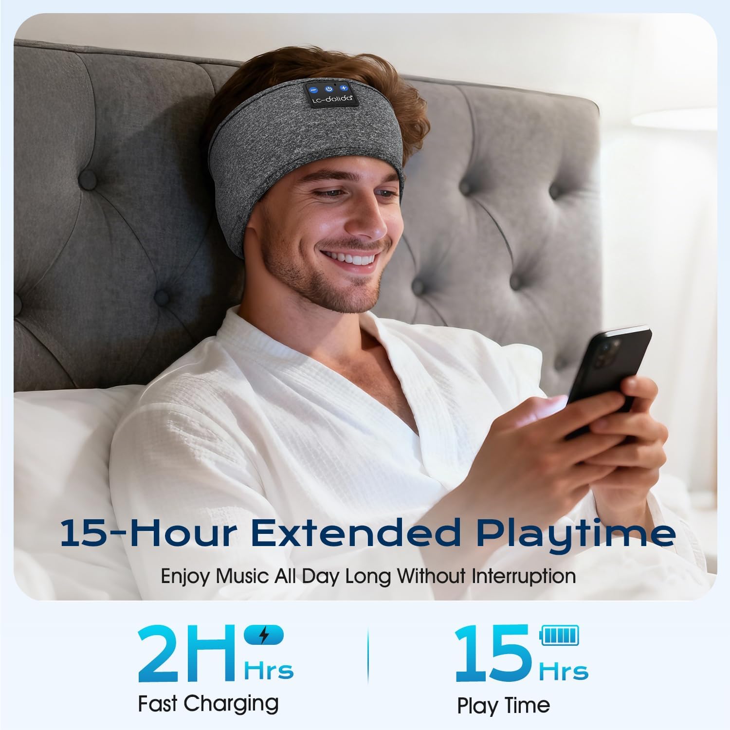 Thumbnail 6 de LC-dolida Schlafkopfhörer Bluetooth Stirnband