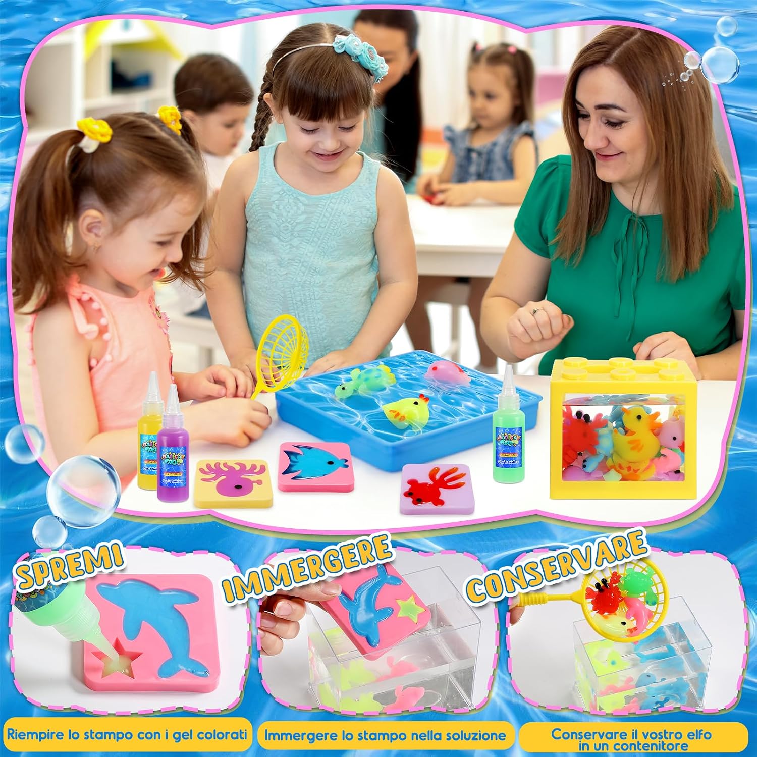 Detalle de Gel Magico per Creare Folletti d'Acqua: Set Creativo per Bambini 4–12 anni