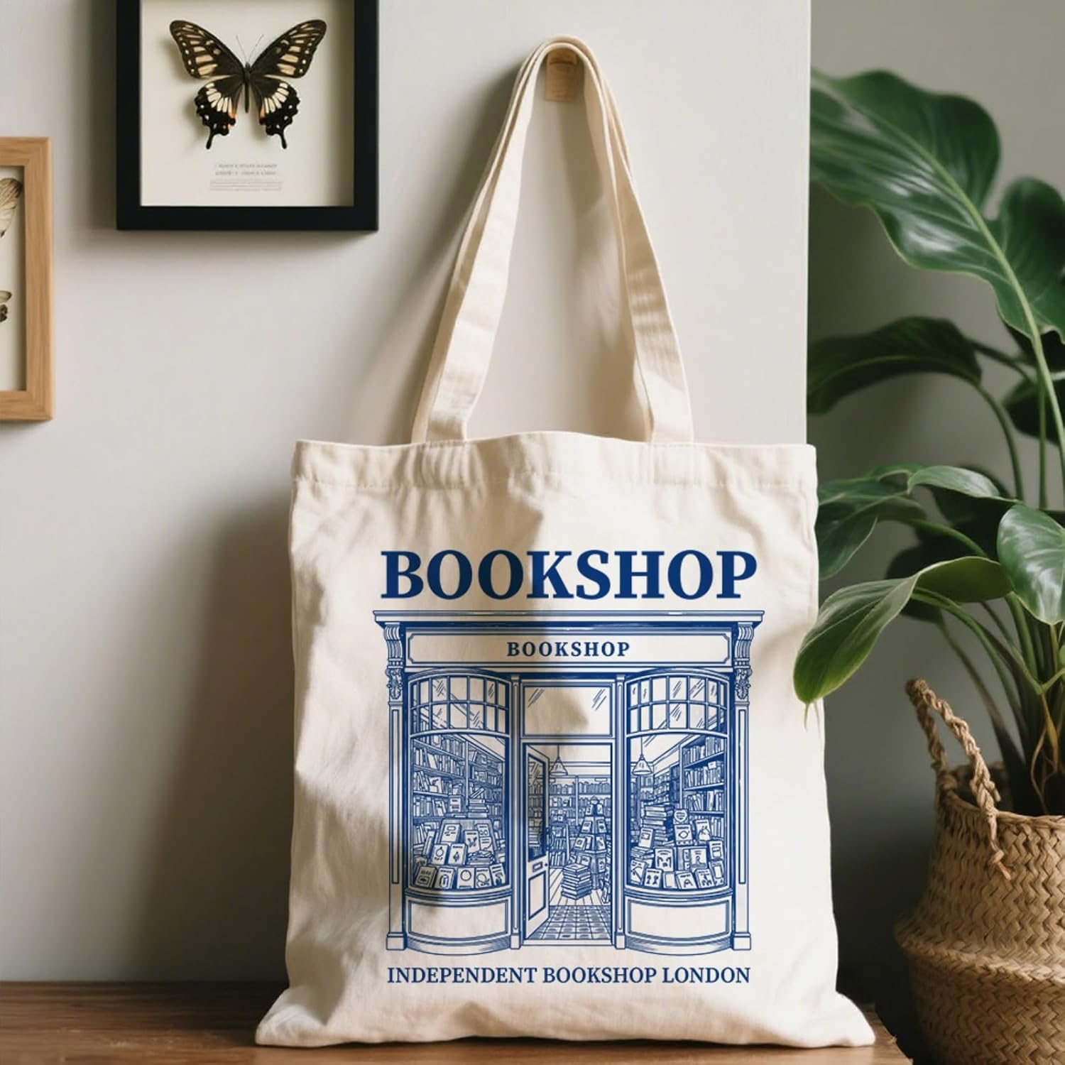 Thumbnail 6 de ANATTASOUL Canvas Tote Bag London Bookshop – Durable Reusable Tote for Everyday Use