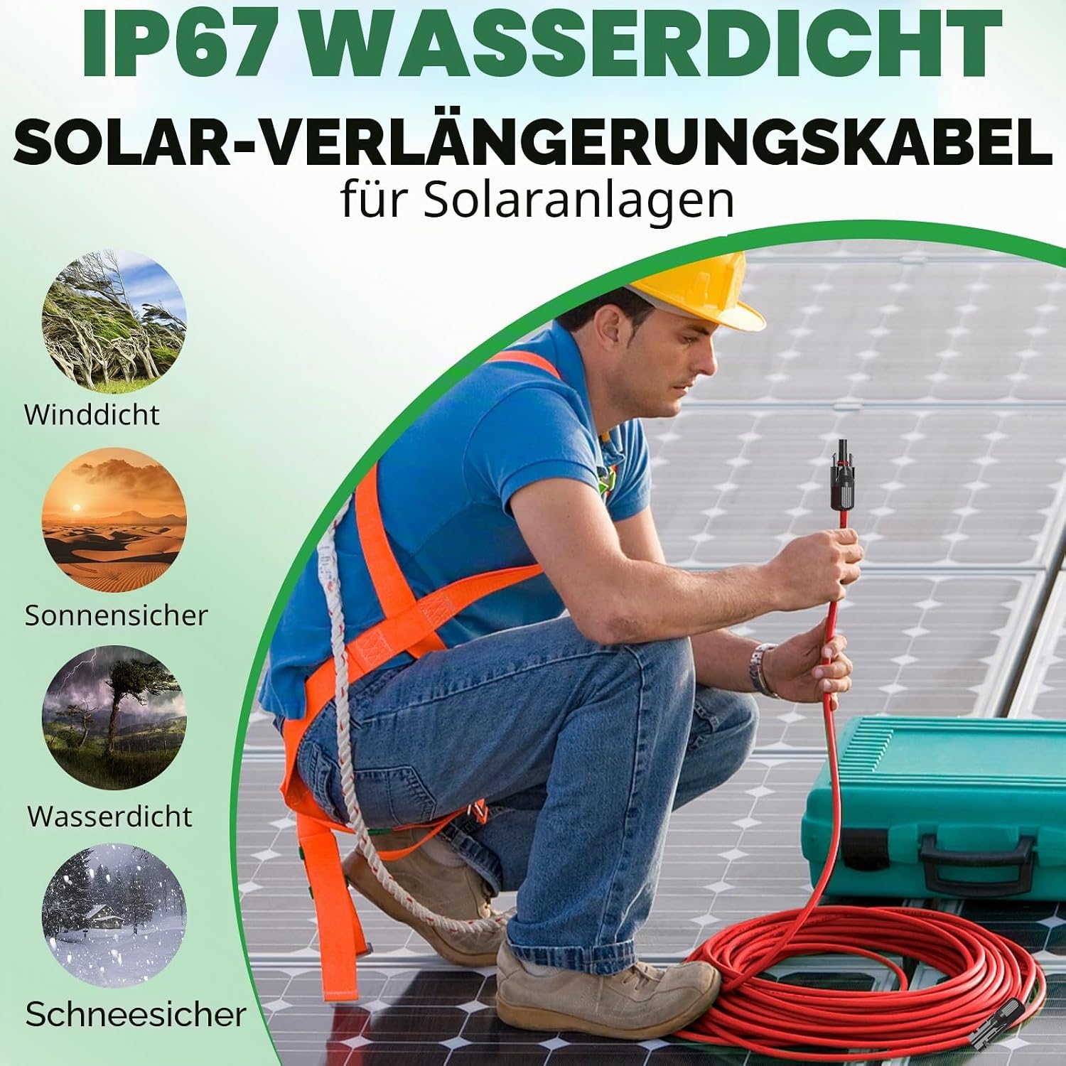 Thumbnail 6 de Oududianzi Solarkabel 4mm2/6mm2 – PV Kabel mit Solarstecker, Verlängerung 1–30 m