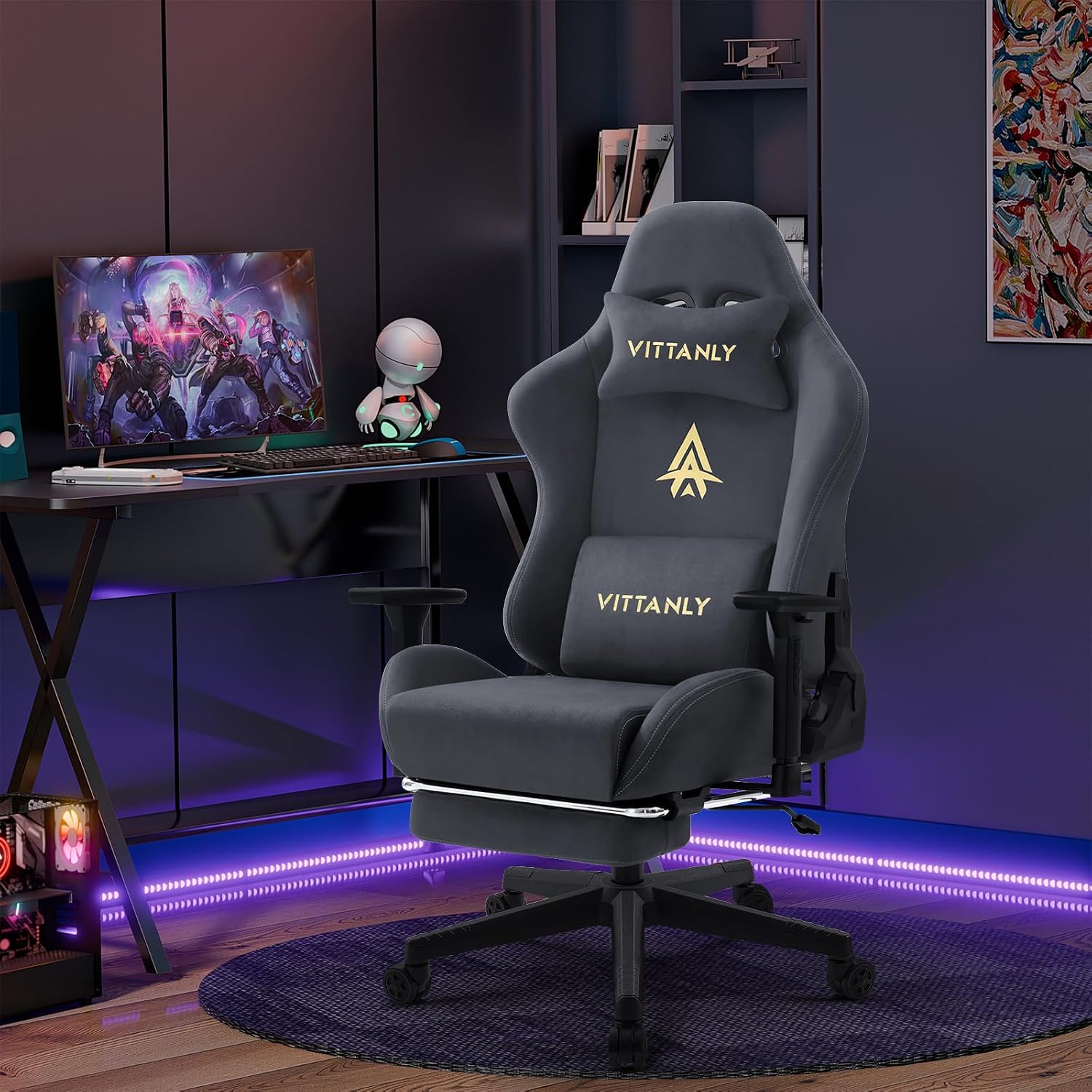 Detalle 2 de Vittanly Gaming Stuhl 90–155° 💺