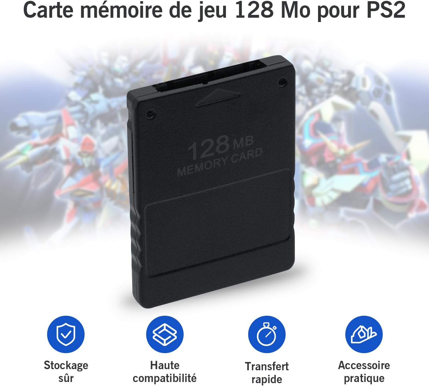 Thumbnail 1 de Carte mémoire PS2 Mcbazel 128MB pour sauvegardes haute vitesse (accessoires PS2)