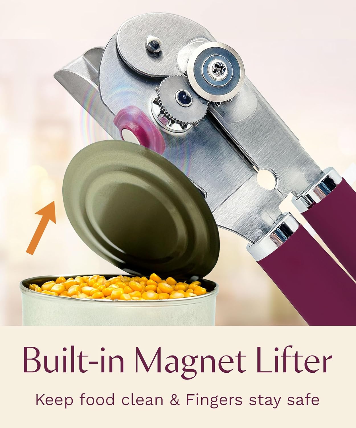 Thumbnail 6 de Graceliving Premium Multifunction Magnetic Manual Can Opener & Bottle Opener (Mauve)