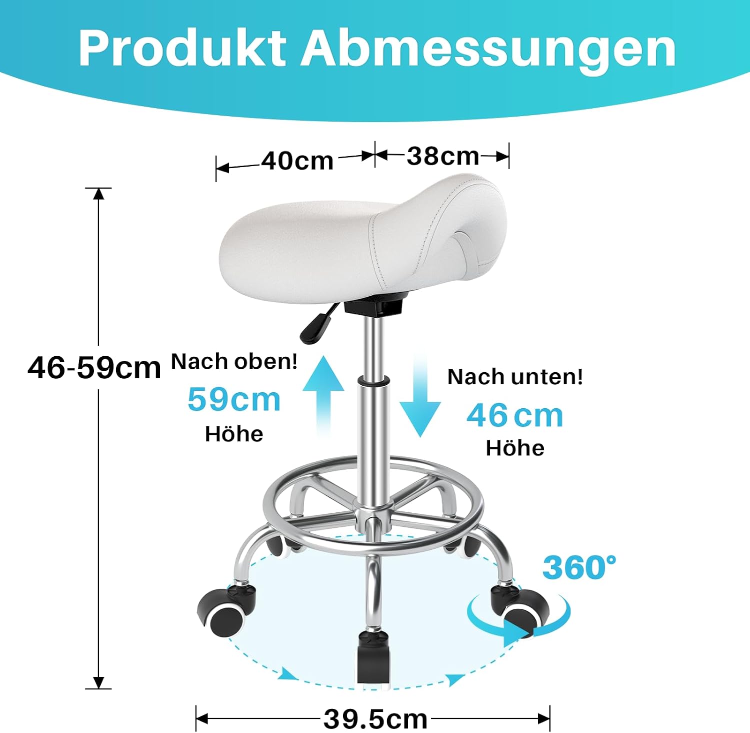 Thumbnail 1 de Sattelhocker Ergonomisch 46–59 cm