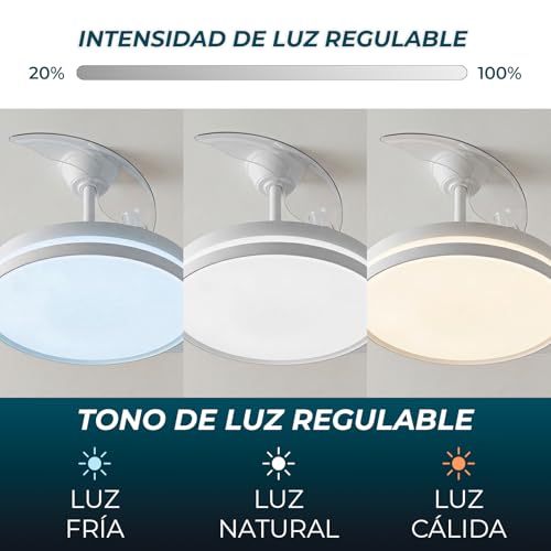 Thumbnail 6 de YOEVU ESPARTAN ONE: Ventilador de Techo con Luz LED y aspas retráctiles