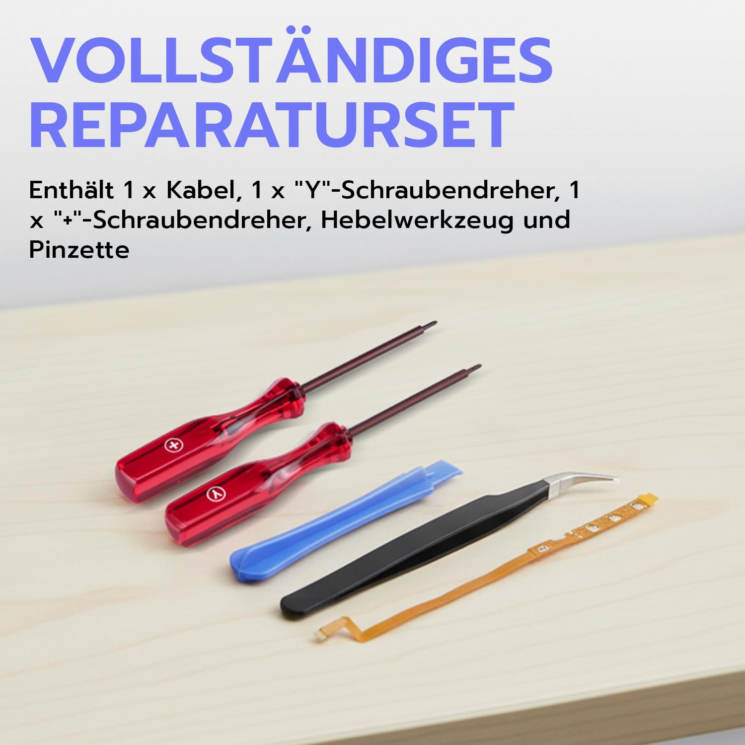 Detalle de Tolesum Connector Flex-Kabel Ersatz für Switch 2 JoyCon – Reparaturset mit Schraubendreher & Öffnungswerkzeug