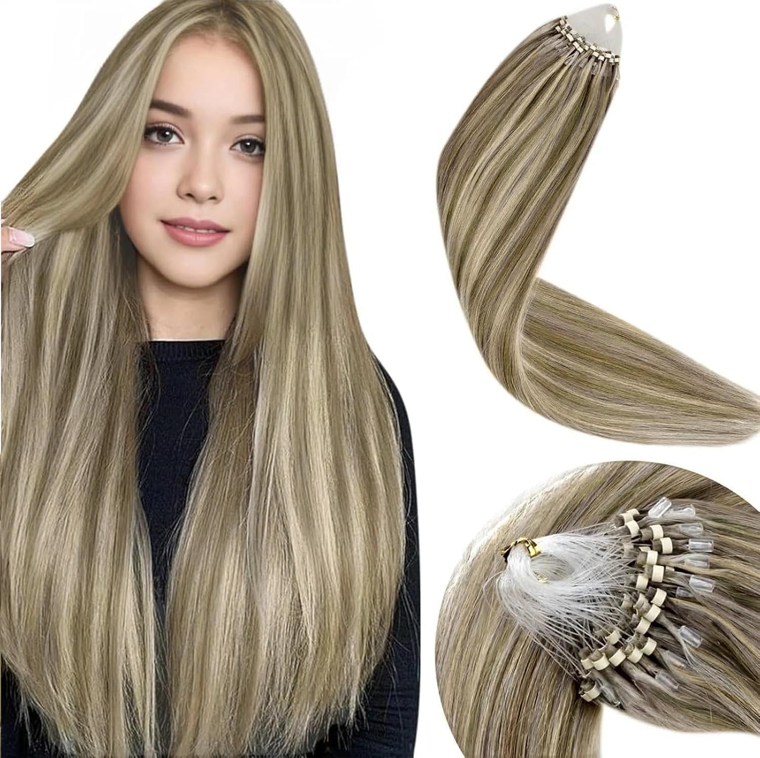 Detalle de LaaVoo extension microring capelli #p8/24 50g