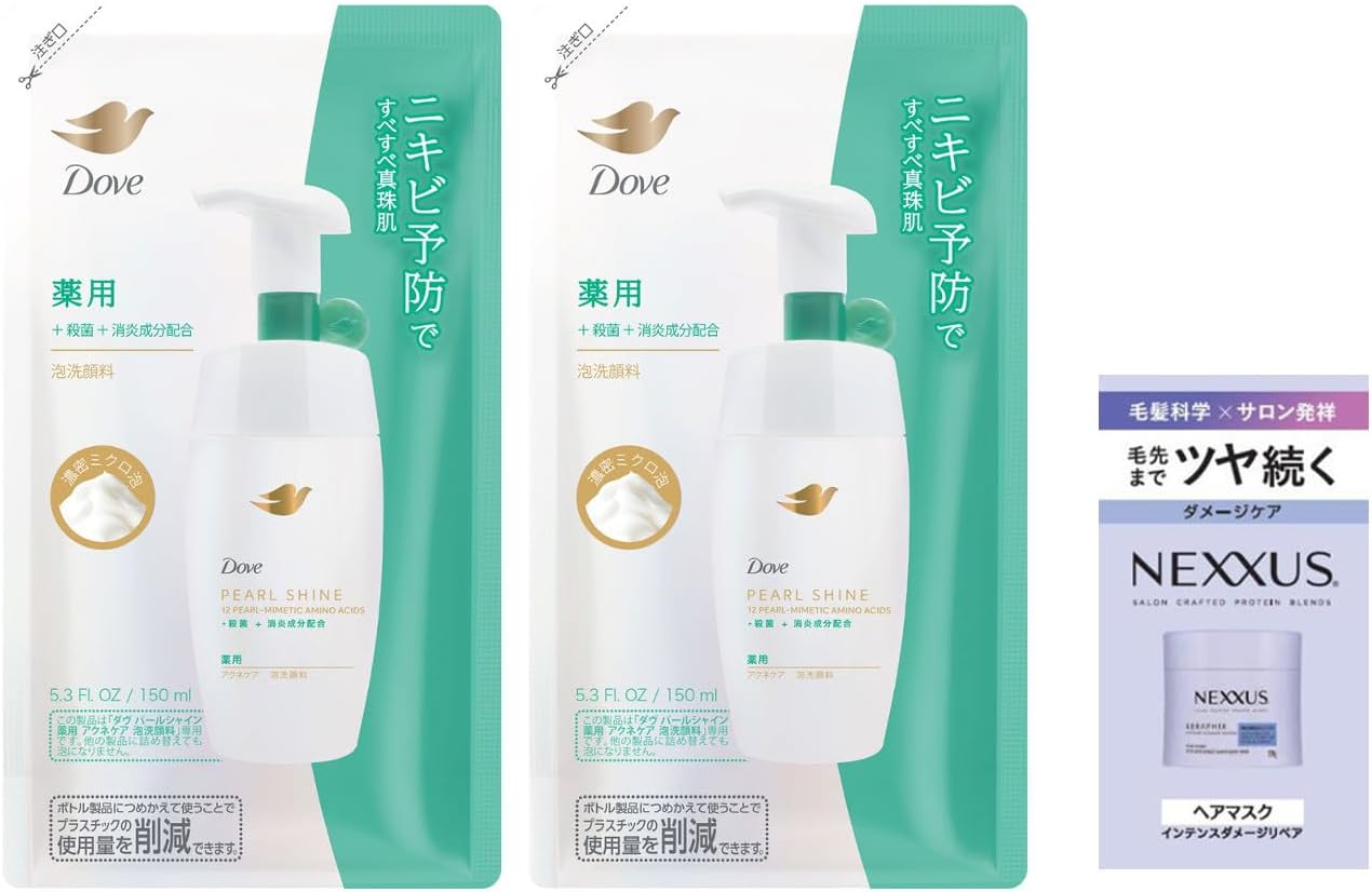 Detalle de ダヴ パールシャイン 薬用アクネケア泡洗顔料 詰替 150g×2
