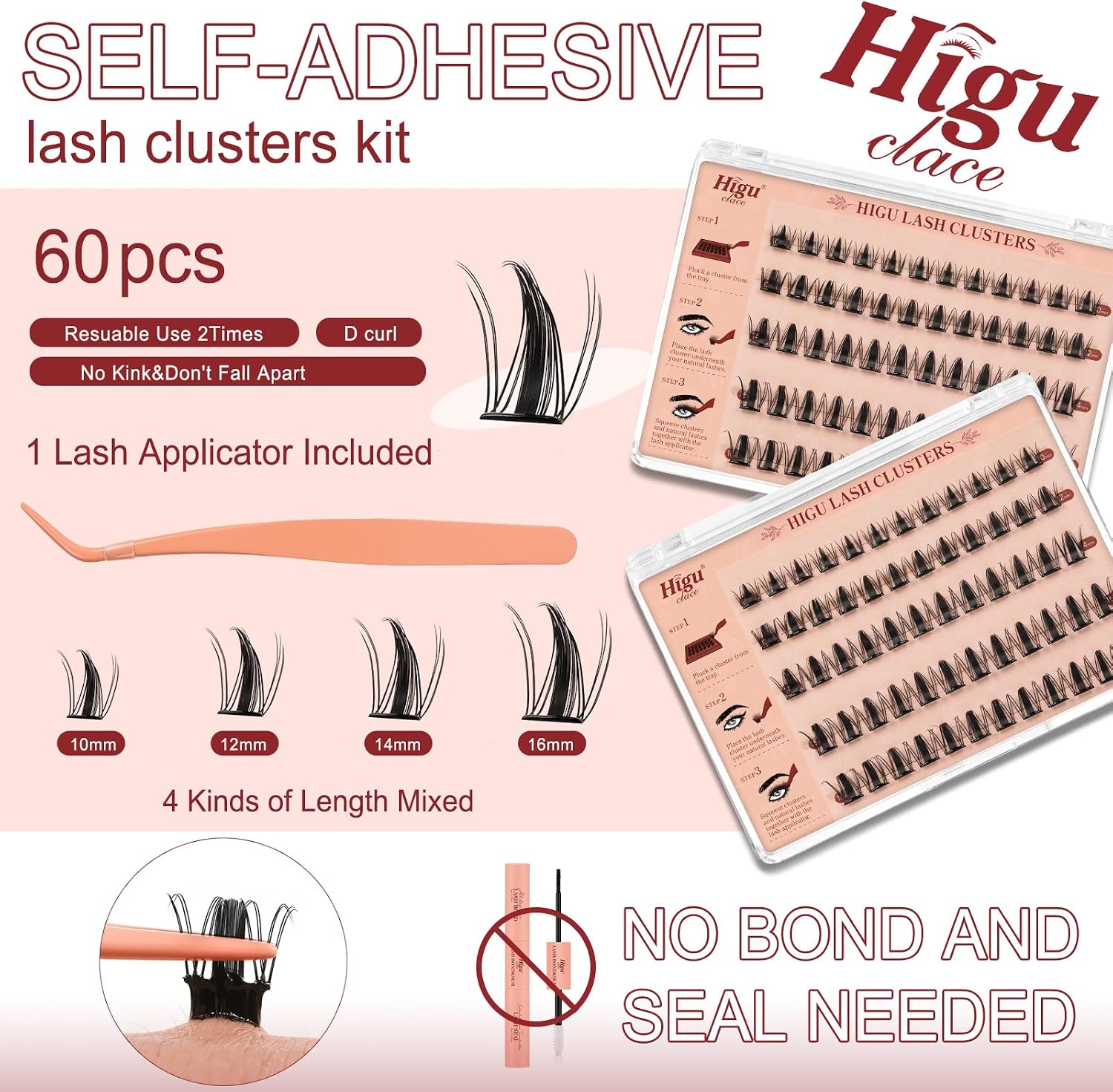 Detalle de Higu clace Ciglia Finte 45 Pcs Press E Go