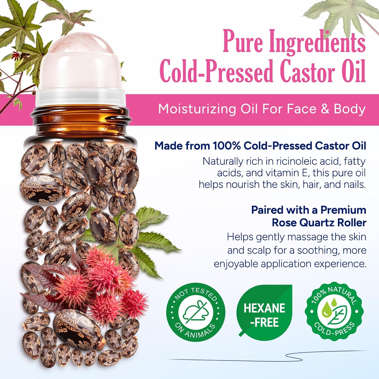 Detalle 2 de NIFEISHI Castor Oil Roll-On 2 fl oz