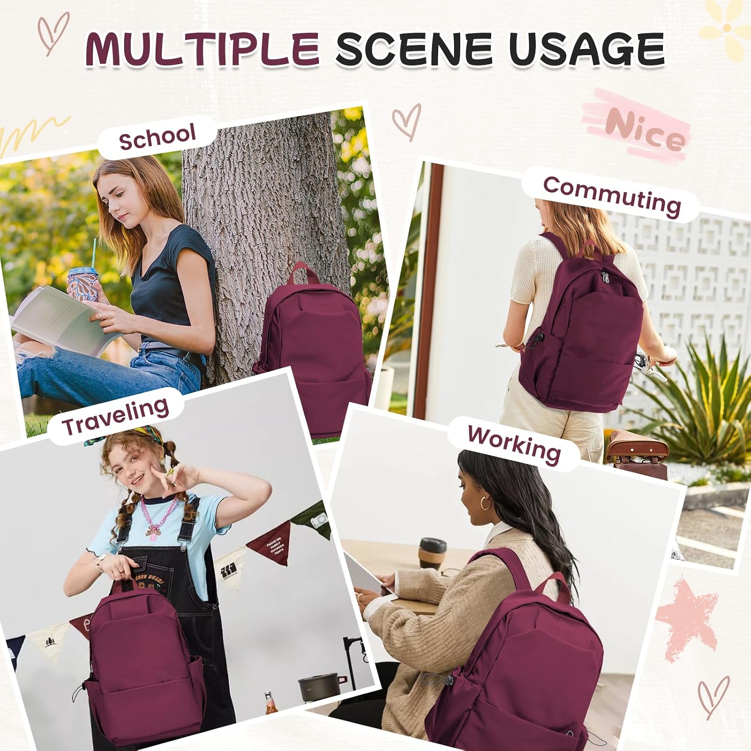 Thumbnail 4 de HYC00 School Backpack 14-inch laptop backpack