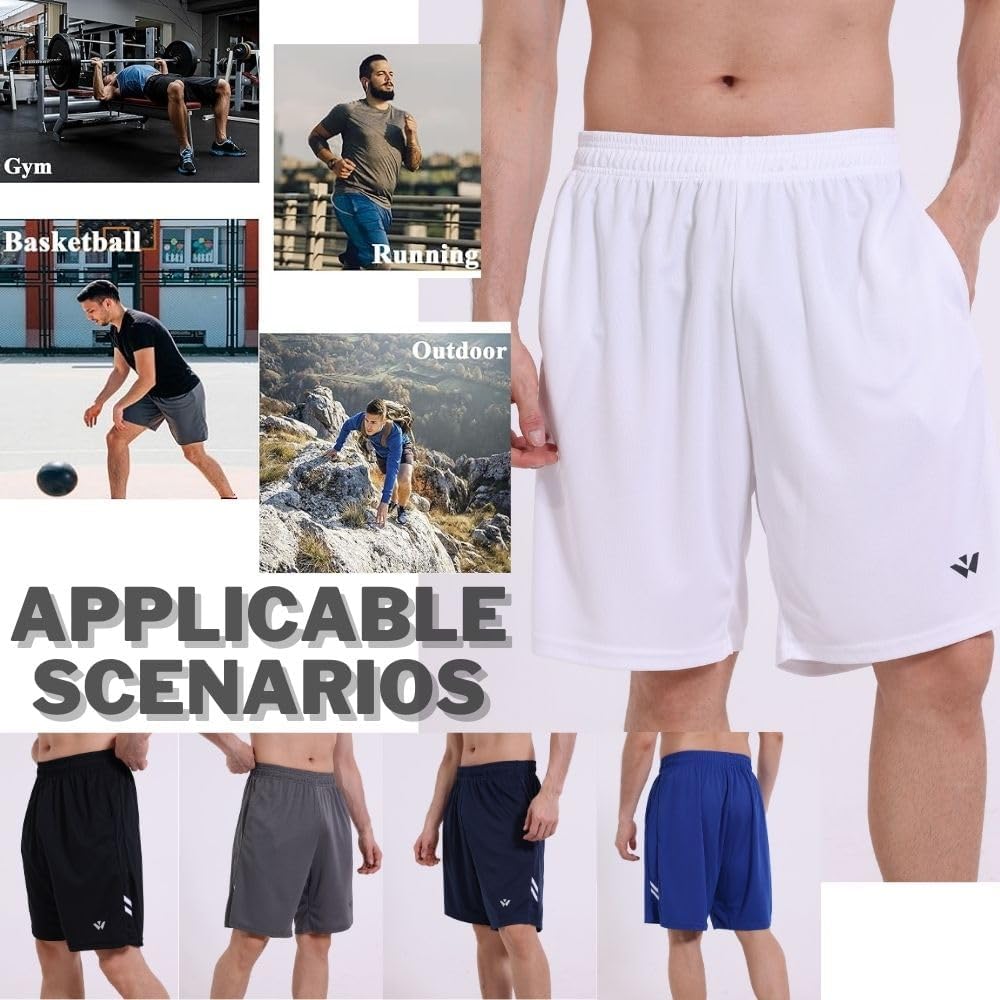 Thumbnail 3 de fovdtaa 5 Pack Men's Sports Shorts with Pockets – Lightweight, Quick-Dry Athletic Shorts
