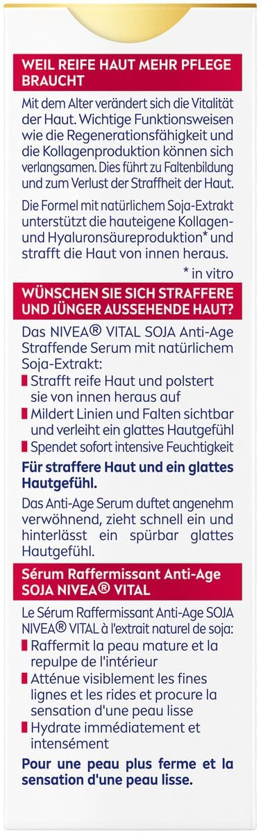 Thumbnail 6 de NIVEA Vital SOJA Anti-Age Straffendes Serum – Feuchtigkeit und Straffung für reife Haut (40 ml)