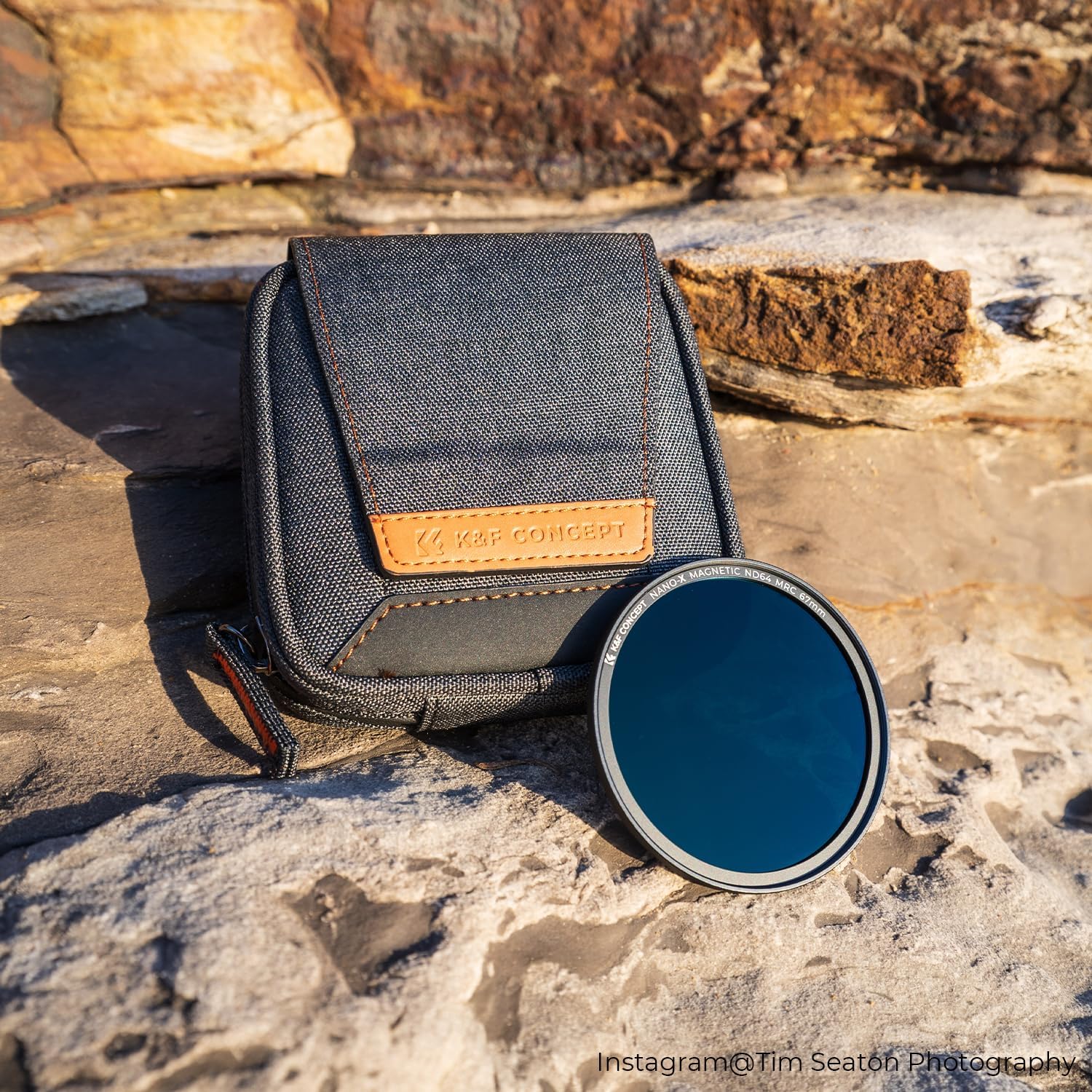 Thumbnail 1 de K&F Concept Lens Filter Case (holds 4 filters up to 95mm) waterproof pouch for ND, CPL, UV