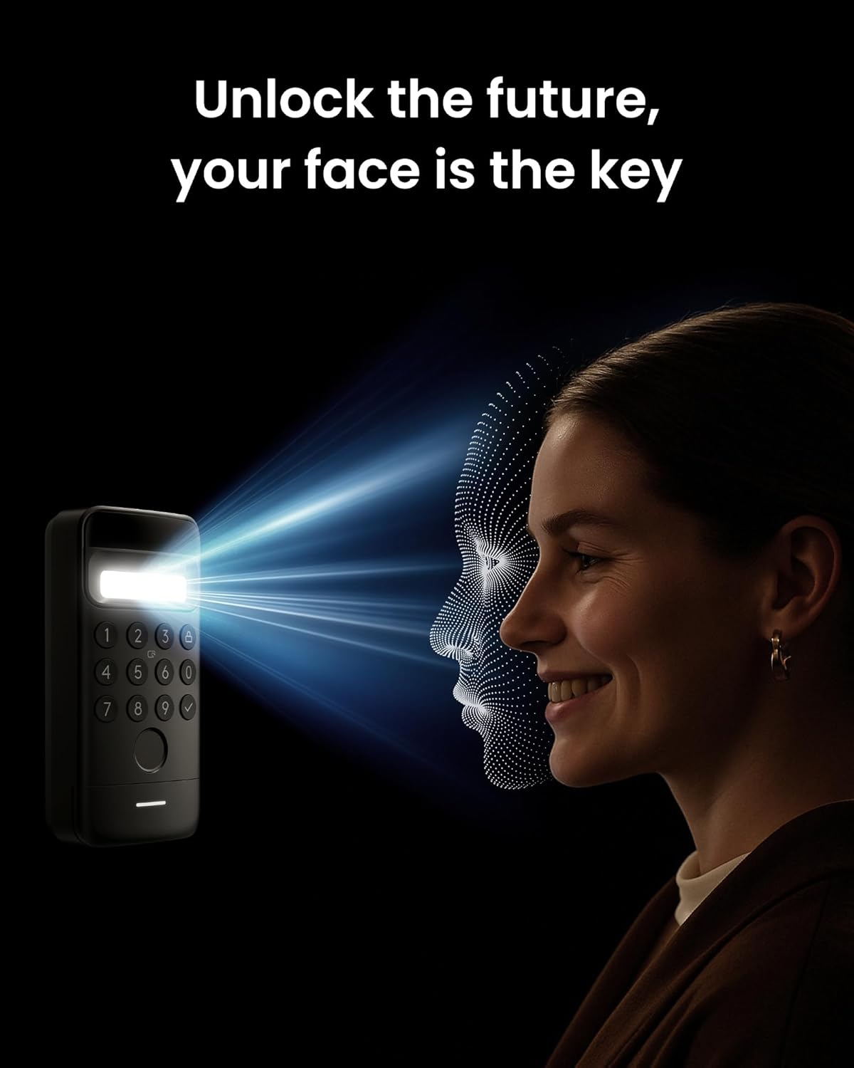 Thumbnail 1 de SwitchBot WiFi Smart Lock Ultra Vision with Keypad, 3D Face Recognition and Matter Support