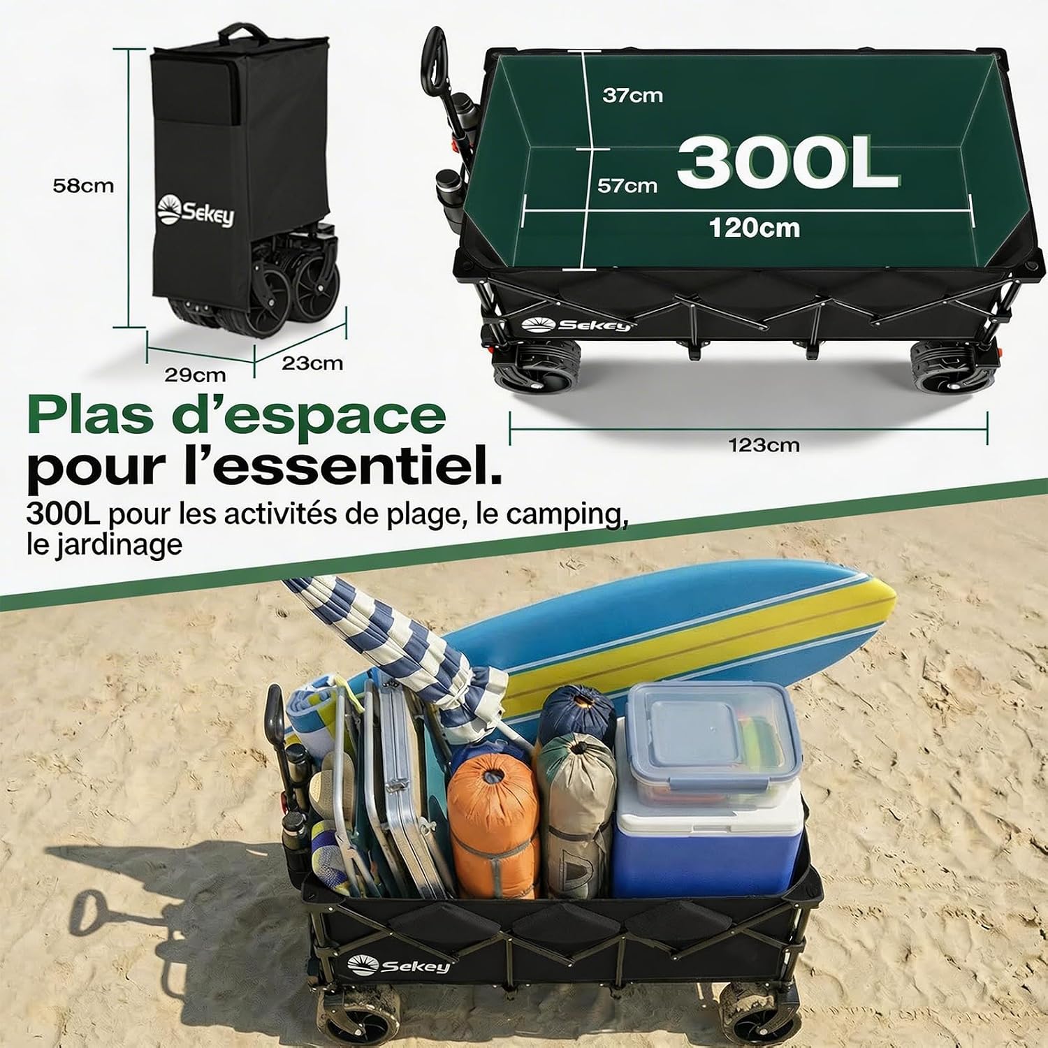 Thumbnail 5 de Sekey XXXL Chariot de transport pliable