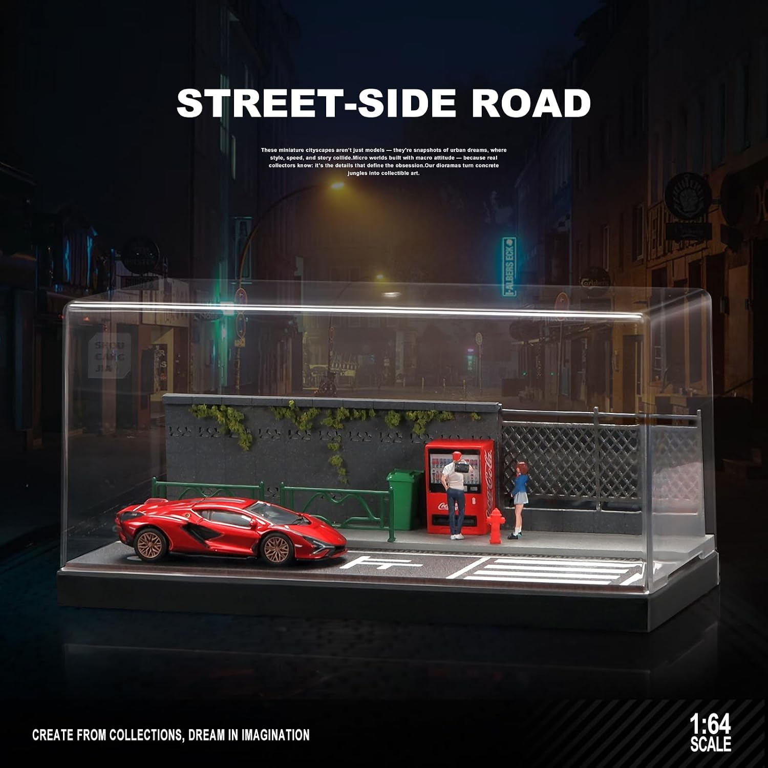 Detalle de Kivcmds 1:64 die-cast car display case