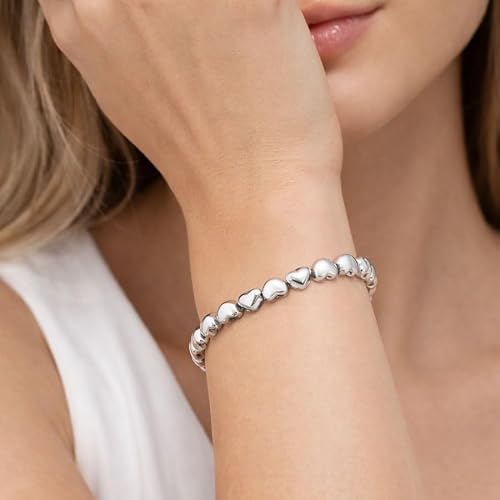 Thumbnail 1 de SAGA GIOIELLI Bracciale donna cuori in Acciaio Inox – Regalo elegante e durevole