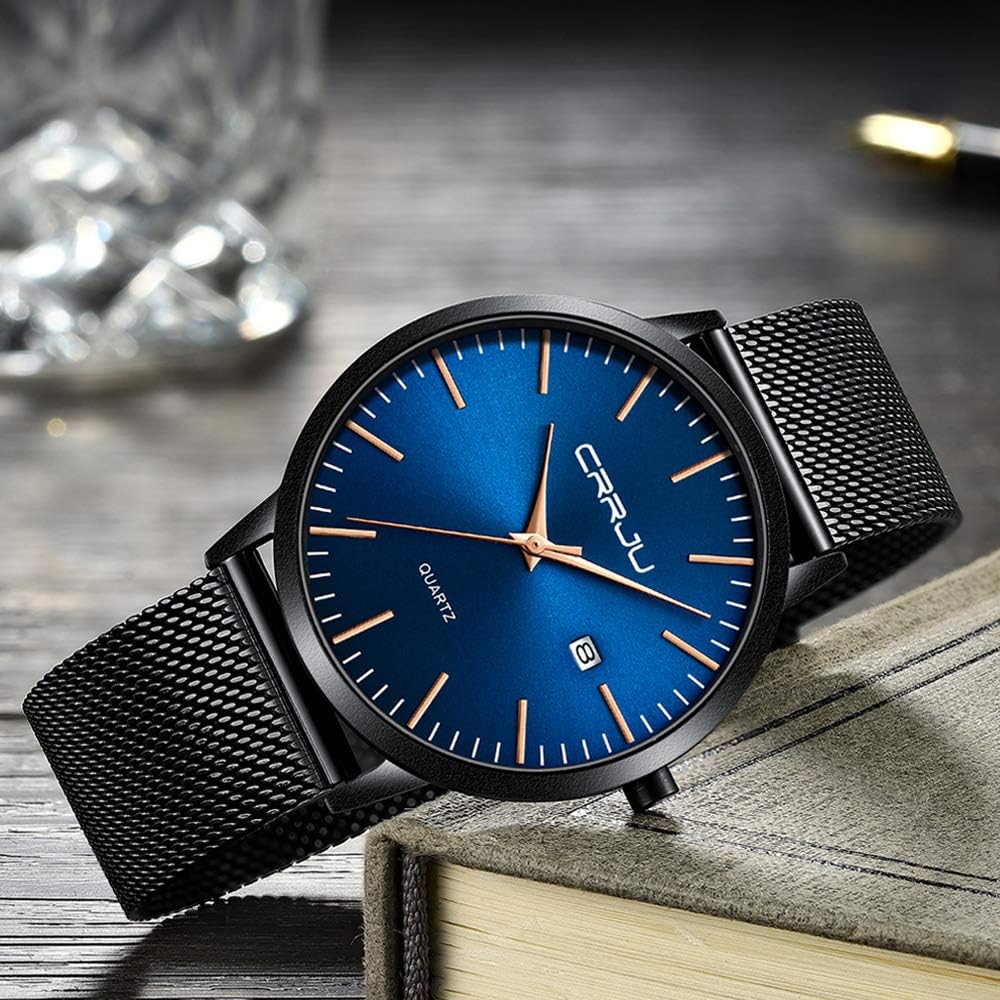 Thumbnail 2 de CRRJU Herren Uhr Ultra Dünn 7 mm