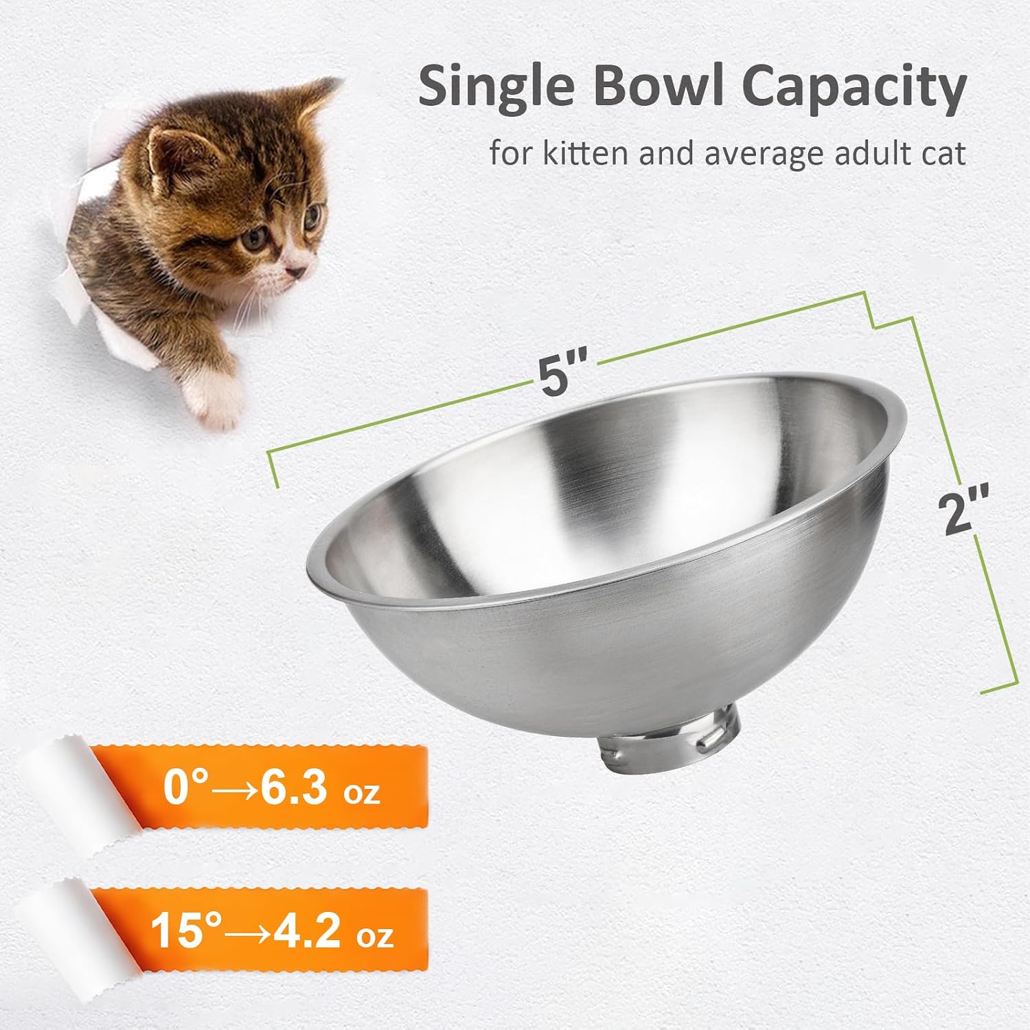 Detalle de AYADA Replacement Cat Bowl, Stainless Steel