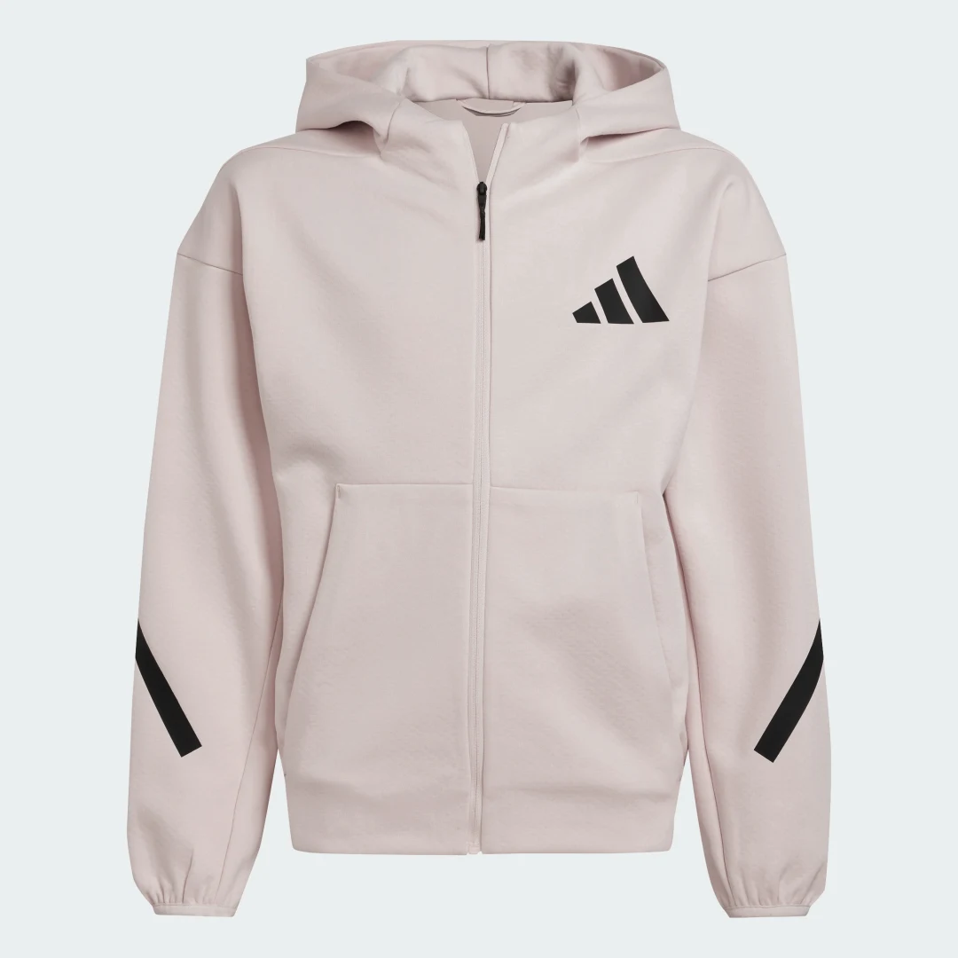 Detalle de adidas Z.N.E. Chaqueta con cremallera y capucha (rosa)