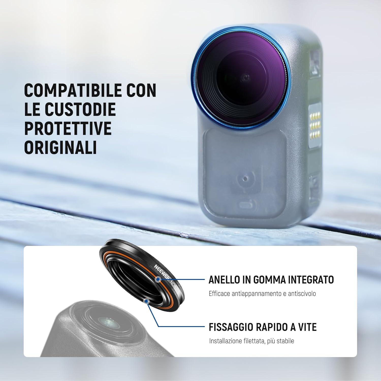 Thumbnail 6 de NEEWER Set di Filtri ND per DJI Osmo Nano – ND8/16/32 + CPL, vetro multistrato con protezione schermo