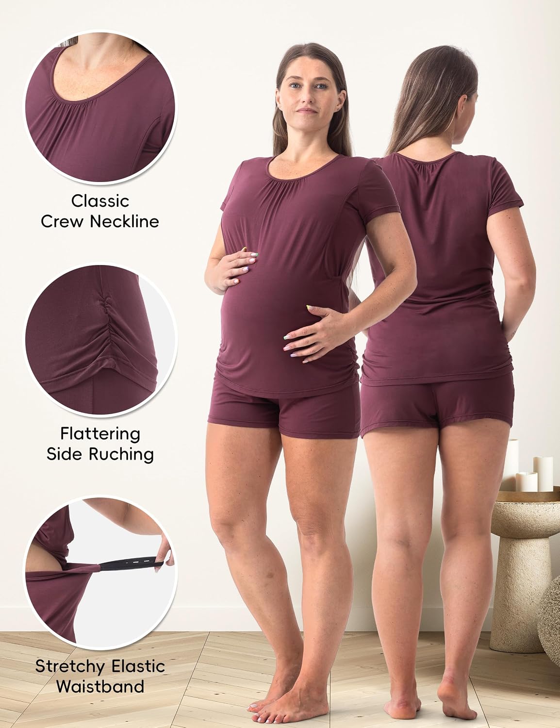 Detalle 1 de SUNNYBUY Stillpyjama-Set Umstandsmode 3-teilig