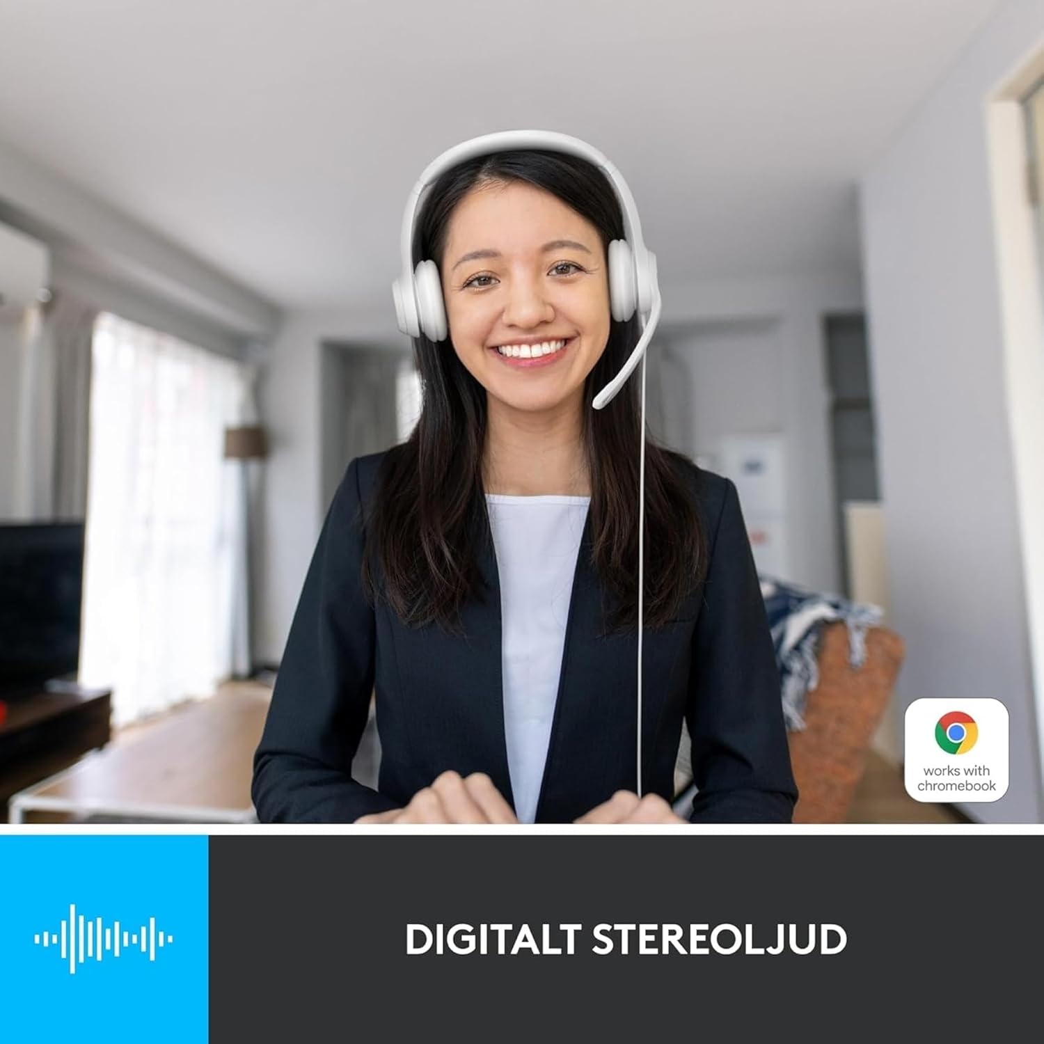 Thumbnail 1 de Logitech H390 kabelgebundene USB-A Headset für PC & Laptop mit Noise-Cancelling Mikrofon (Inline-Steuerung) – Weiß