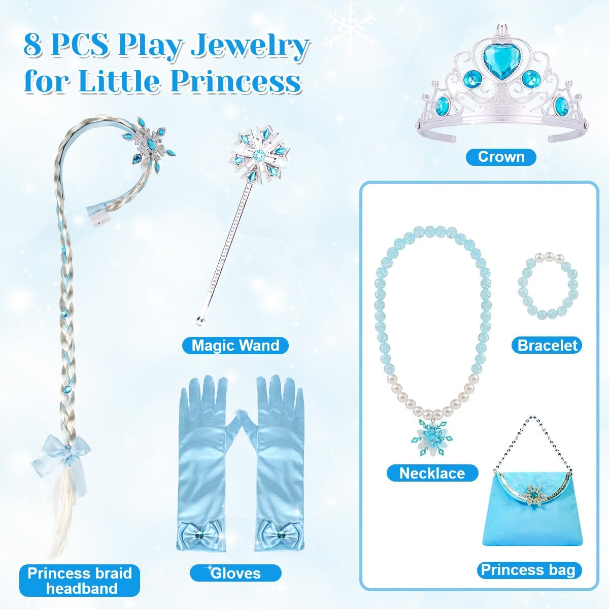 Thumbnail 3 de MELAND Princess Costume Blue light up dress 3–10