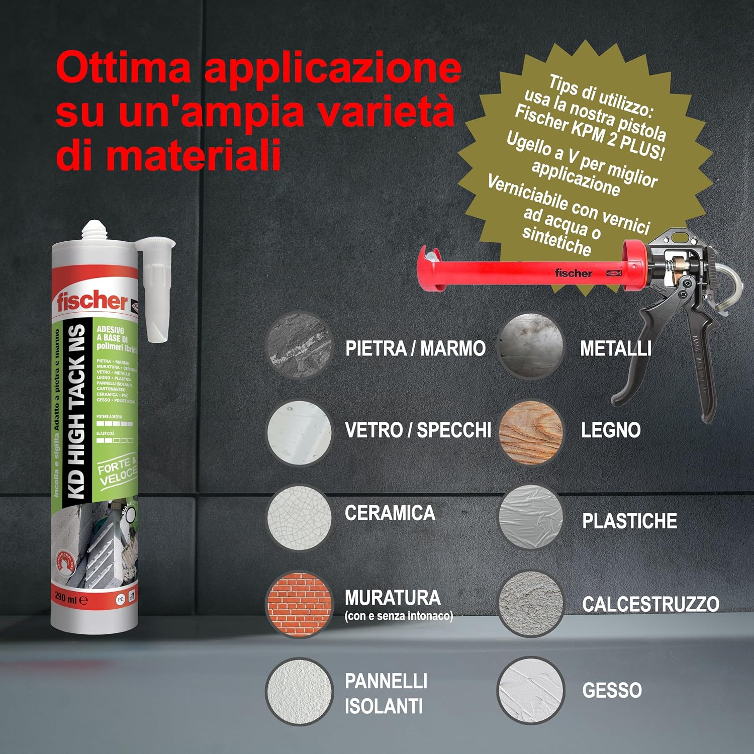 Detalle 2 de fischer KD High Tack 290 kg/m2