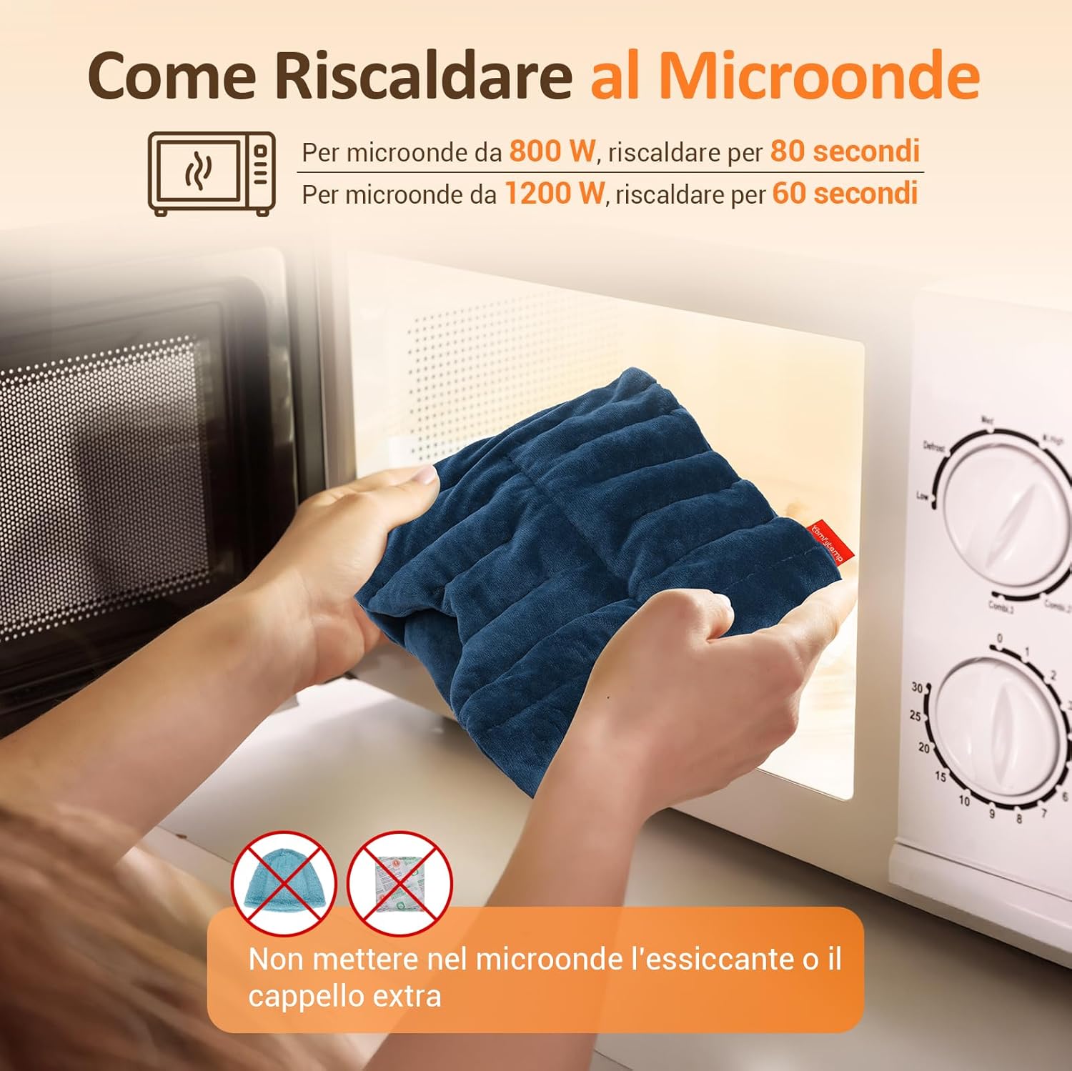 Detalle 2 de Comfytemp Cappello Riutilizzabile per Emicrania e Fascia Mal di Testa – Sollievo termico 360°