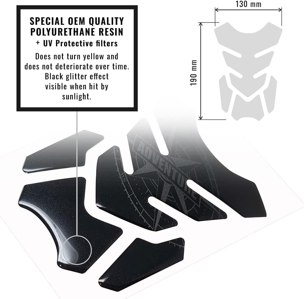 Detalle de Paraserbatoio Tank Pad Adesivo 3D per Moto Full BMW GS, 19 x 13 cm
