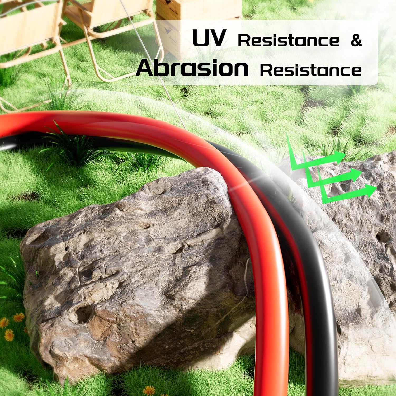 Thumbnail 6 de Bateria Power Solar Panel Wire 100Ft Black & 100Ft Red Kit, 10AWG (6mm²) Tinned Copper Outdoor Solar Extension Cable