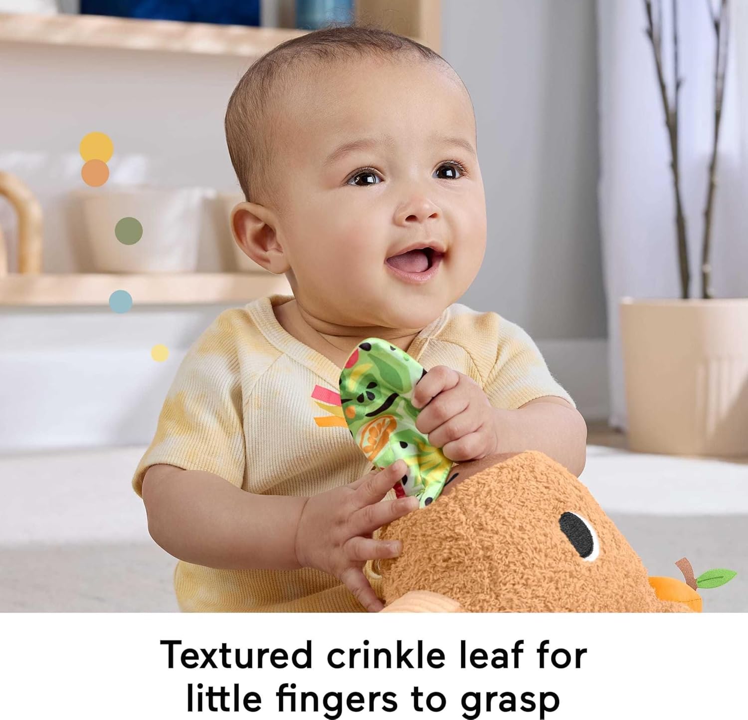 Thumbnail 4 de Fisher-Price Marmotta Coccole e Merenda: peluche sensoriale per neonati (HYR54)